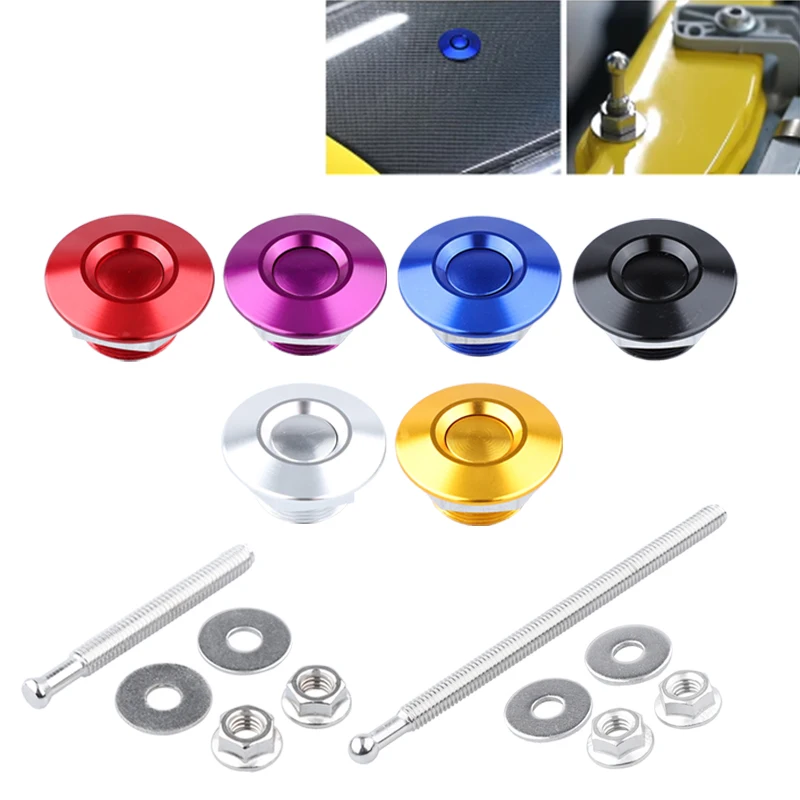 2 Stuks Universele Motorkap Pin Motorkap Lock Quick Release Drukknop Bumper Clip Vergrendelingen32 Mm 13 Inch No60681