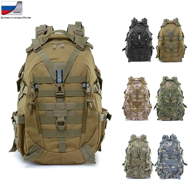 Mochila táctica militar de 35L, morral de asalto Molle del ejército, bolsas  casuales para viajes al aire libre, senderismo, Camping, caza, escalada -  AliExpress