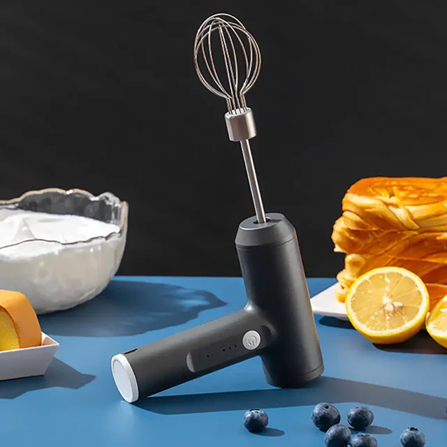Frullatore elettrico senza fili portatile 3 velocità frullino per le uova cottura impasto torta crema Mixer utensili da cucina schiuma di latte montalatte 5