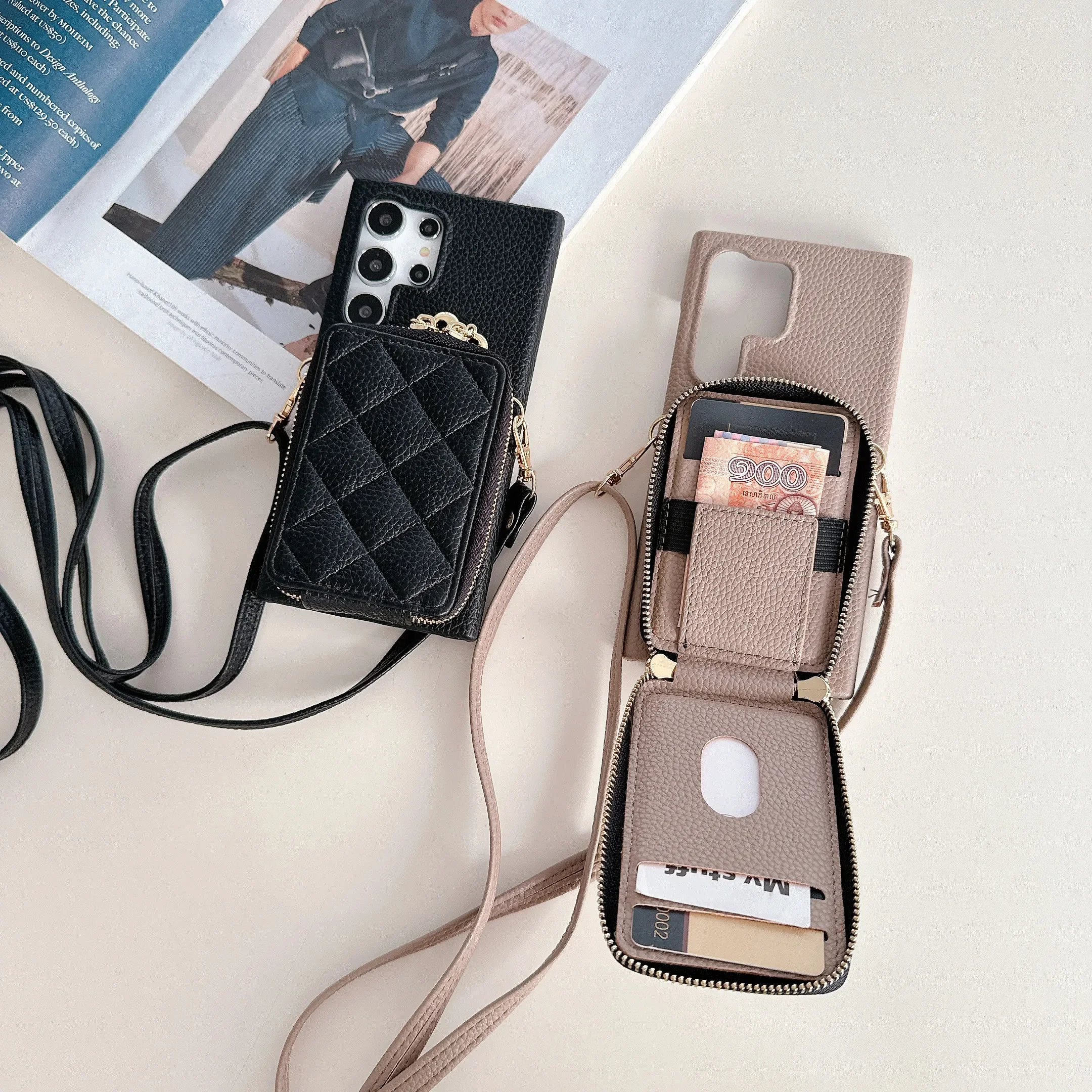 Crossbody Phone Case With Card Holder For Samsung Galaxy Models_voghion.com