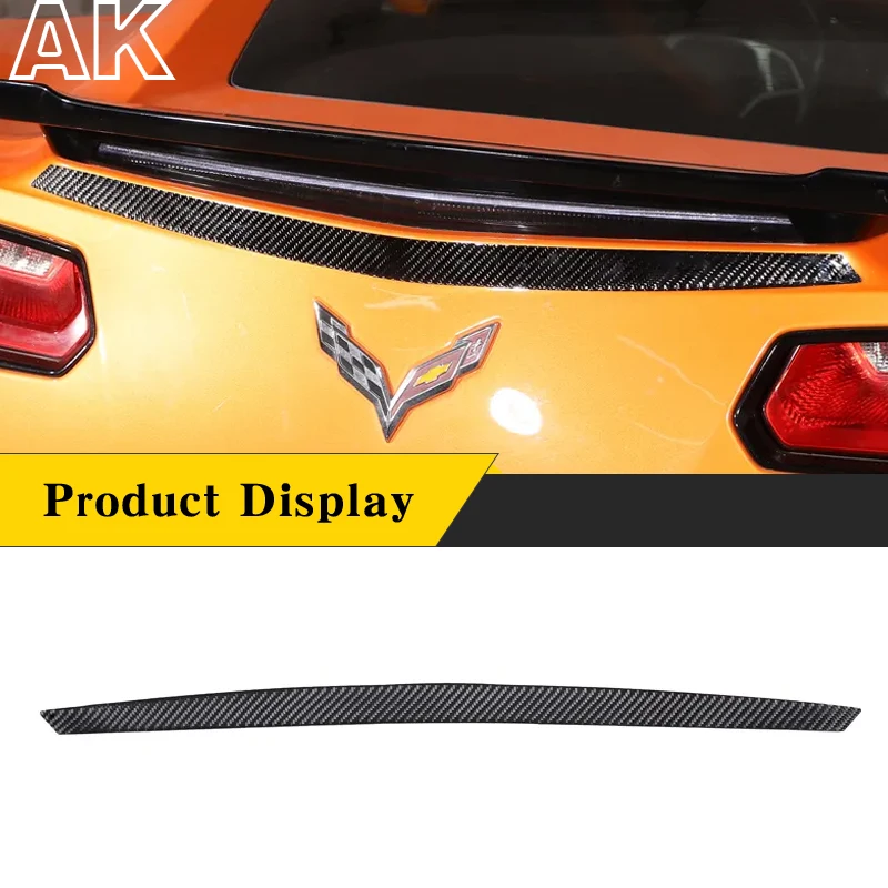 

For Chevrolet Corvette C7 2014-2019 Soft Carbon Fiber Car Rear Emblem Decorative Sticker Exterior Molding Accessories