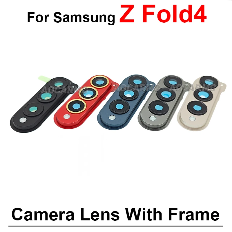 Rear Back Camera Lens with Frame Replacement Part for Samsung Galaxy Z Fold Series
