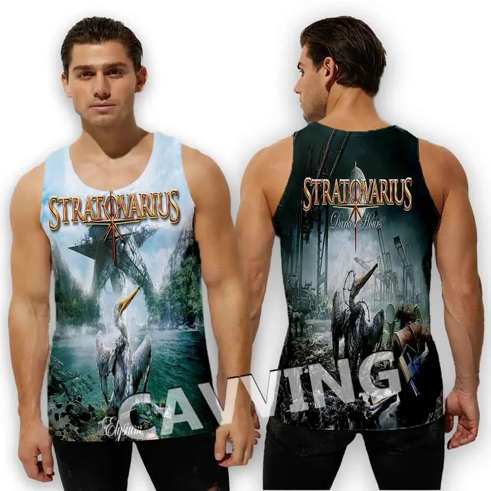 Майка Харадзюку для мужчин и женщин, модная рубашка с 3D-принтом Стратовариус, жилет, уличная одежда, лето