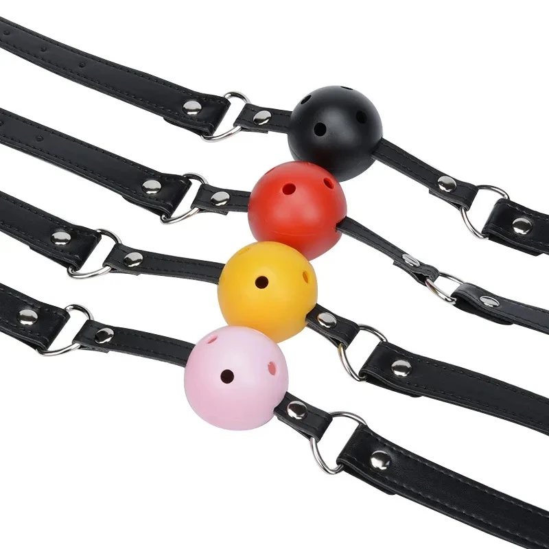 Female blowjob toy Sex slave Silicone gag ball BDSM Bondage restraints Open mouth Breathable Sex ball Harness strap for Women for sex party toys erotic sex toy sex toys sex bondage toys