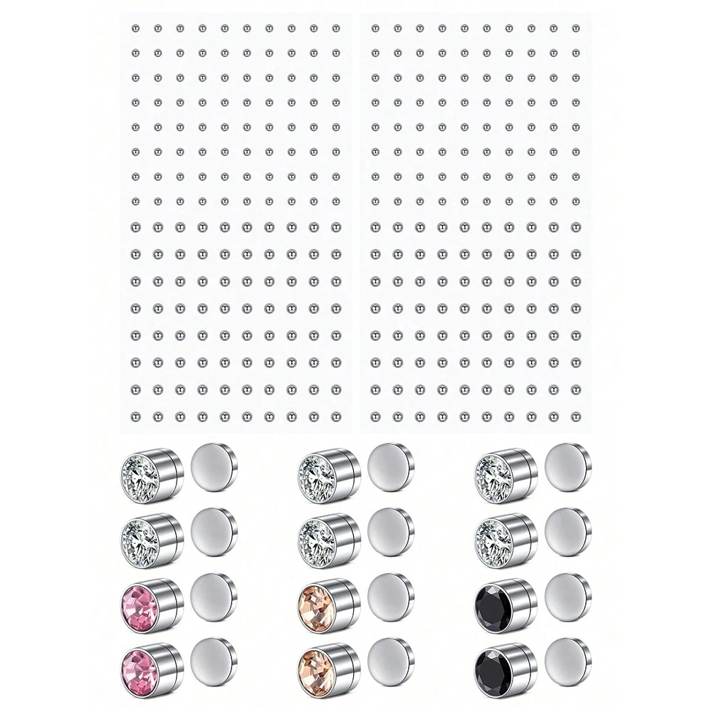 Підроблене кільце для носа, шпилька для носа, затискач для губ, вухо, ювелірні вироби без пірсингу з дорогоцінними каменями для обличчя, підроблений пірсинг, наклейка на пупок