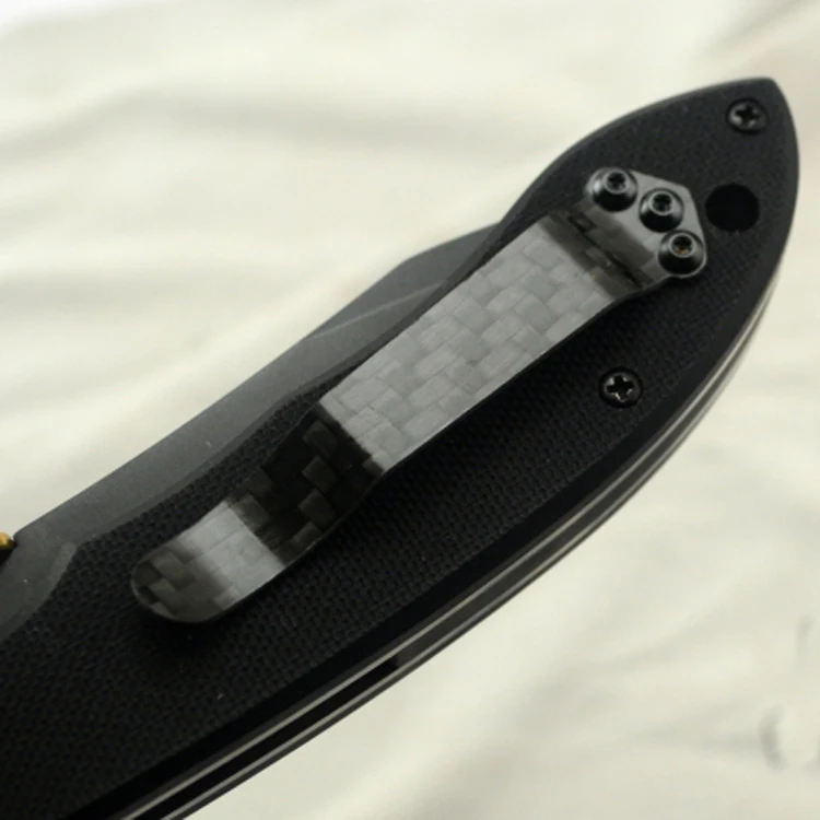 1pc Carbon Fiber Waist Clip Pocket Knife Back Clip For 710 551 530 Zt