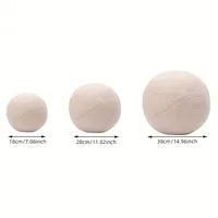 Bubble Kiss-Plush Round Wool Cushion, Nordic Colorful Ball Shaped Stuffed Soft Pillow for Sofa, Popular Macaroon Cushion for Off 2