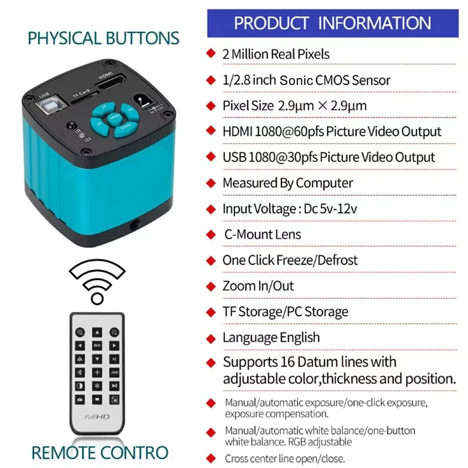 Yizhan 1080P 4K HD 산업용 현미경, 납땜 현미경, 48MP HDMI VGA USB 디지털 현미경 카메라, 업데이트 암 스탠드