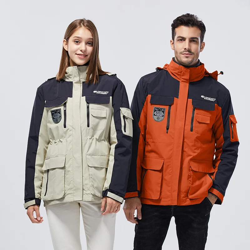 Jacket Men's Three-in-one Windbreaker Detachable Autumn And Winter Women's Jacket Couple Outdoor Mountaineering