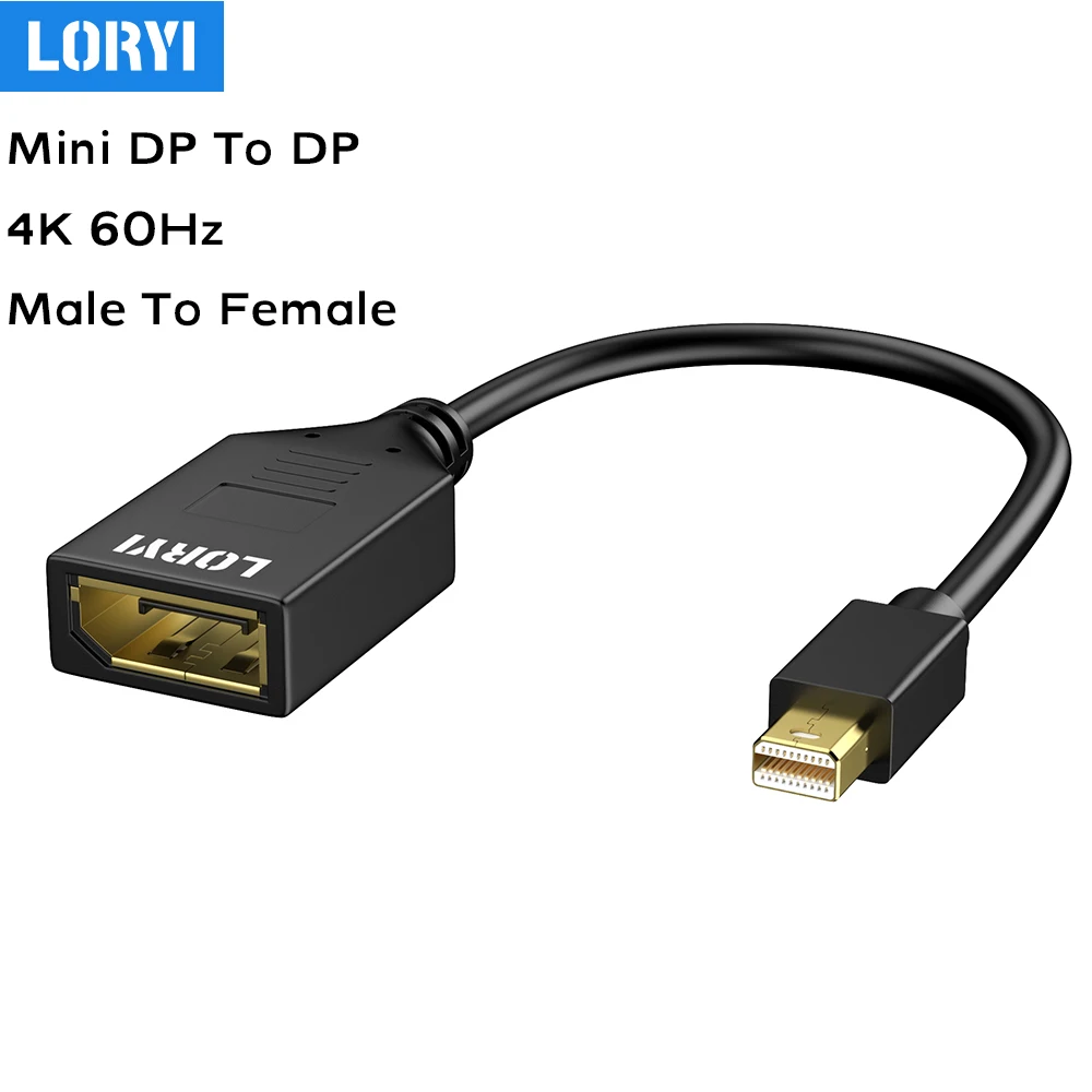Loryi Mini Display Port To Dp Cavo Adattatore 4K 60Hz Maschio A Femmina Compatibile Per Proiettore Thunderbolt 2 Macbook Air Monitor