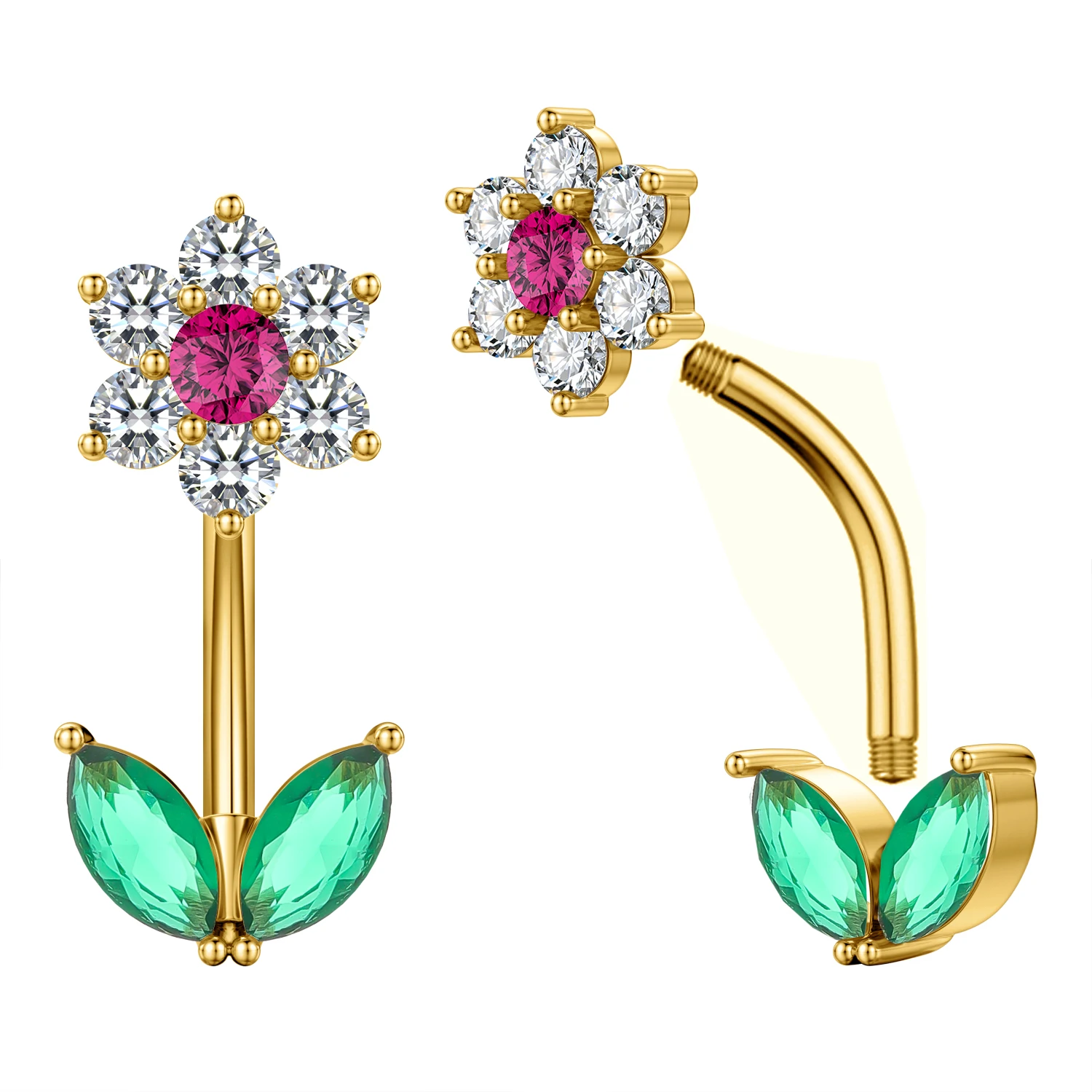 Belly Button Rings Jewelry 14G For Piercing