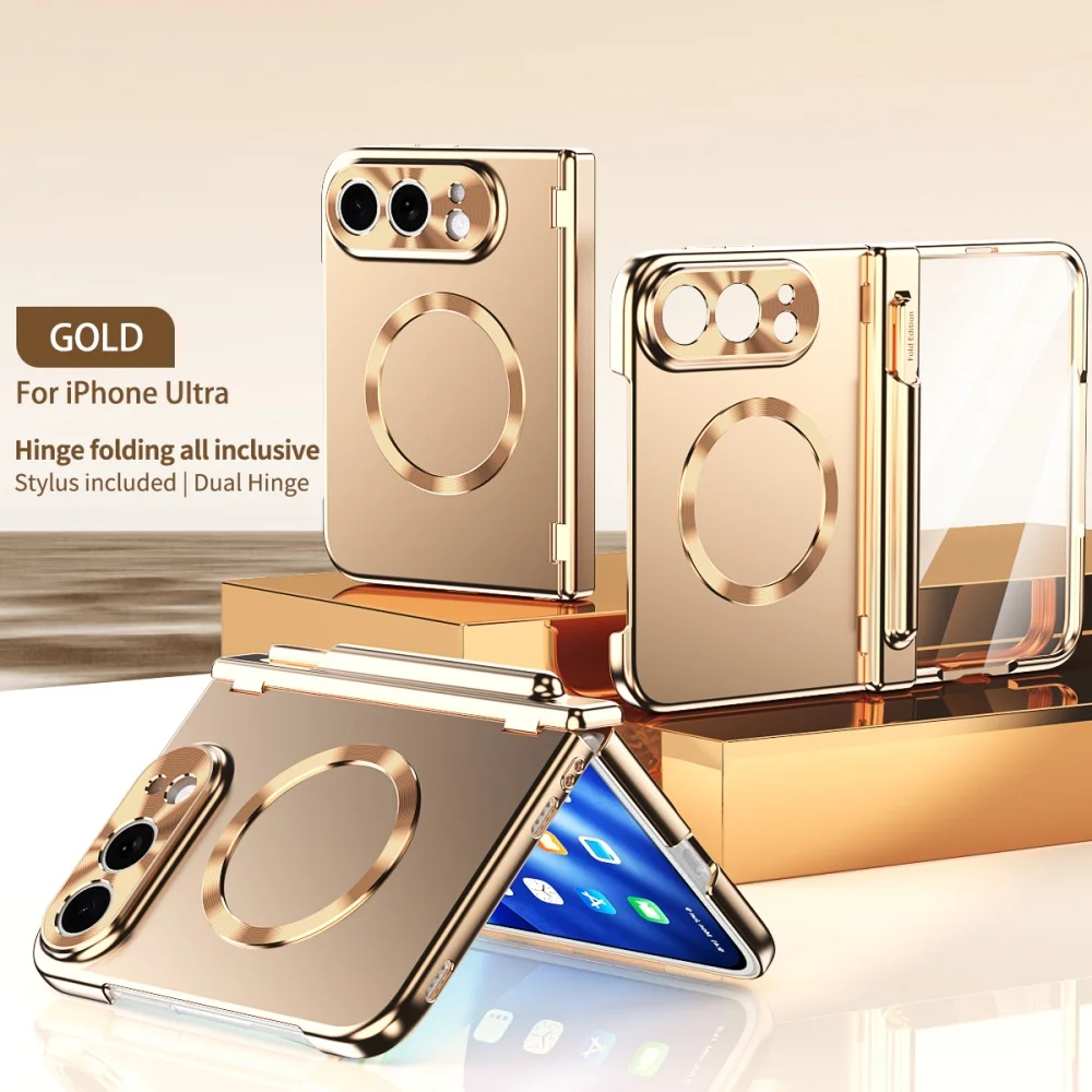 Premium Magnetic Protective Phone Case with Front Screen Tempered Film