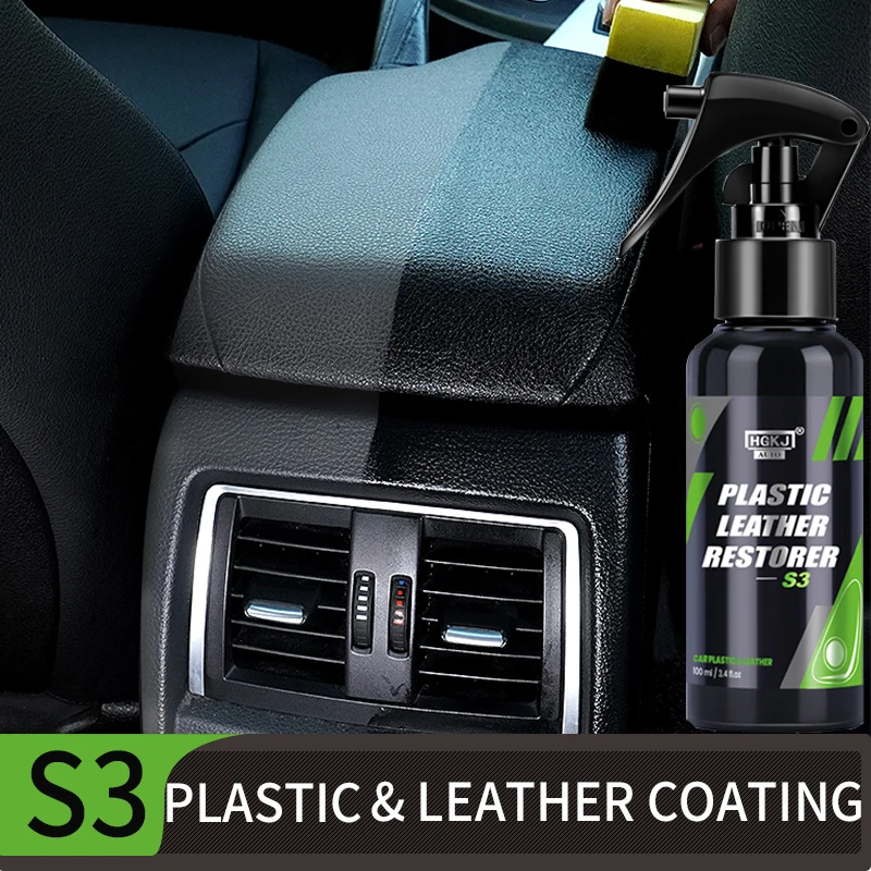 Reparador de plástico para coche, renovador de plasticos para automovil  restaurador de plasticos coche aerosol de reparación de piezas de plástico  de nuevo a negro brillante, renovador Exterior de 50ml, HGKJ S24 