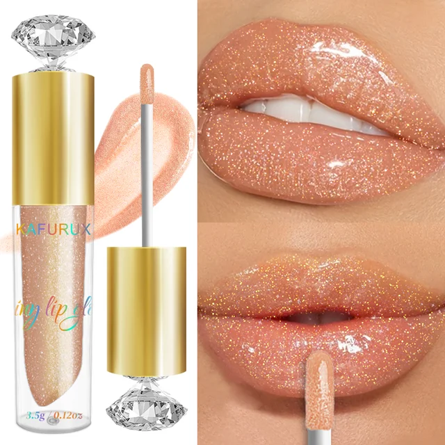 9 Colors Moisturizing Diamond Shimmer Glitter Lip Gloss Makeup Sparkling Glitter Liquid Lipstick Pearl Lip Gloss Sexy Lip 2