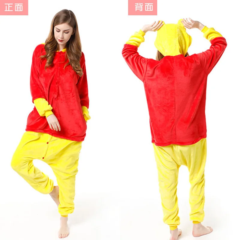 Adults Animal Unicorn Pajamas Winter Sleepwear Kigurumi Panda Rabbit Wolf Pyjamas Women Onesies Anime Costumes Jumpsuit