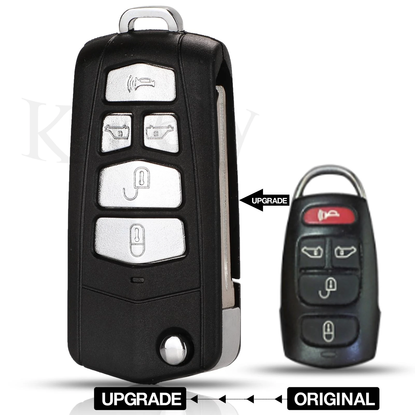 

Kutery модифицированный раскладной чехол для ключей чехол для Hyundai Entourage Fit KIA Sedona Upgrade Remote 5 Button