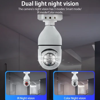 1080P Bulb Surveillance Camera 360° WiFi Anti-theft Outdoor Indoor Security Monitor Night Vision Audio Security IP Cam 1