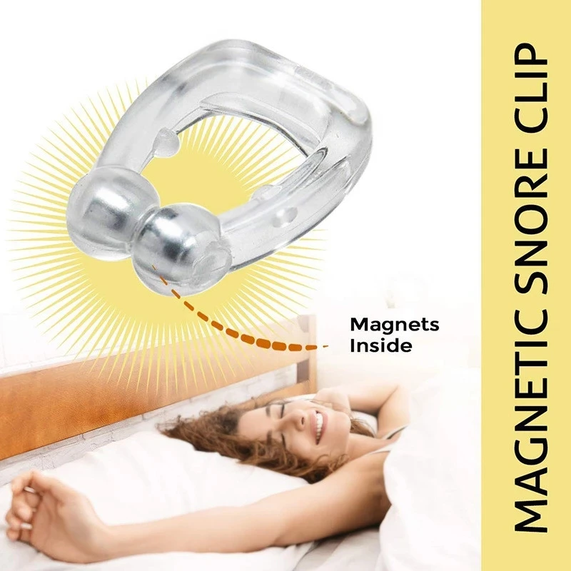 5Pcs Magnetic Anti Snore Device Stop Snoring Nose Clip Easy Breathe Improve Sleeping Aid Apnea Guard Night Device With Case