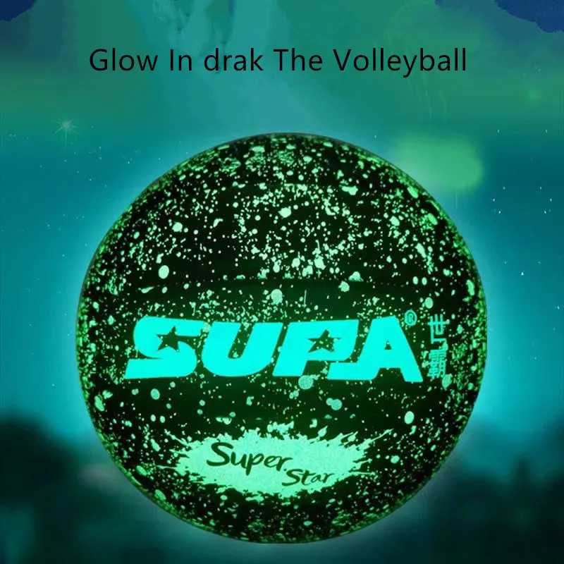 Glow In The Dark Volleyball Fluorescent Size 5 Frosted Texture Training Match Ball Adults Birthday Gift Shining PU Volleyball volleyball ball volleyball trainer
