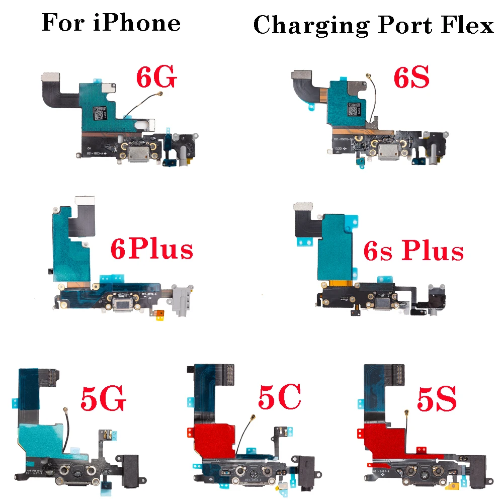 Bottom USB Charger Flex For iphone 5 5S 6 6s Plus Charging Port Dock Connector Flex Cable With Mic Replacement Part Charger Cable Charger Port Flex Charger Port Charger Charging Port Nursing Bra Flex Cable Connector Flex Cable Replacement Charger Flex Parts Charger Flex Cable Charger Port Flex Cable Charging Port Flex Cable Replacement 1Pcs