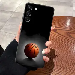 Sleek Black Basketball Design Soft Phone Cover Case for Galaxy A03s (Mix01)
