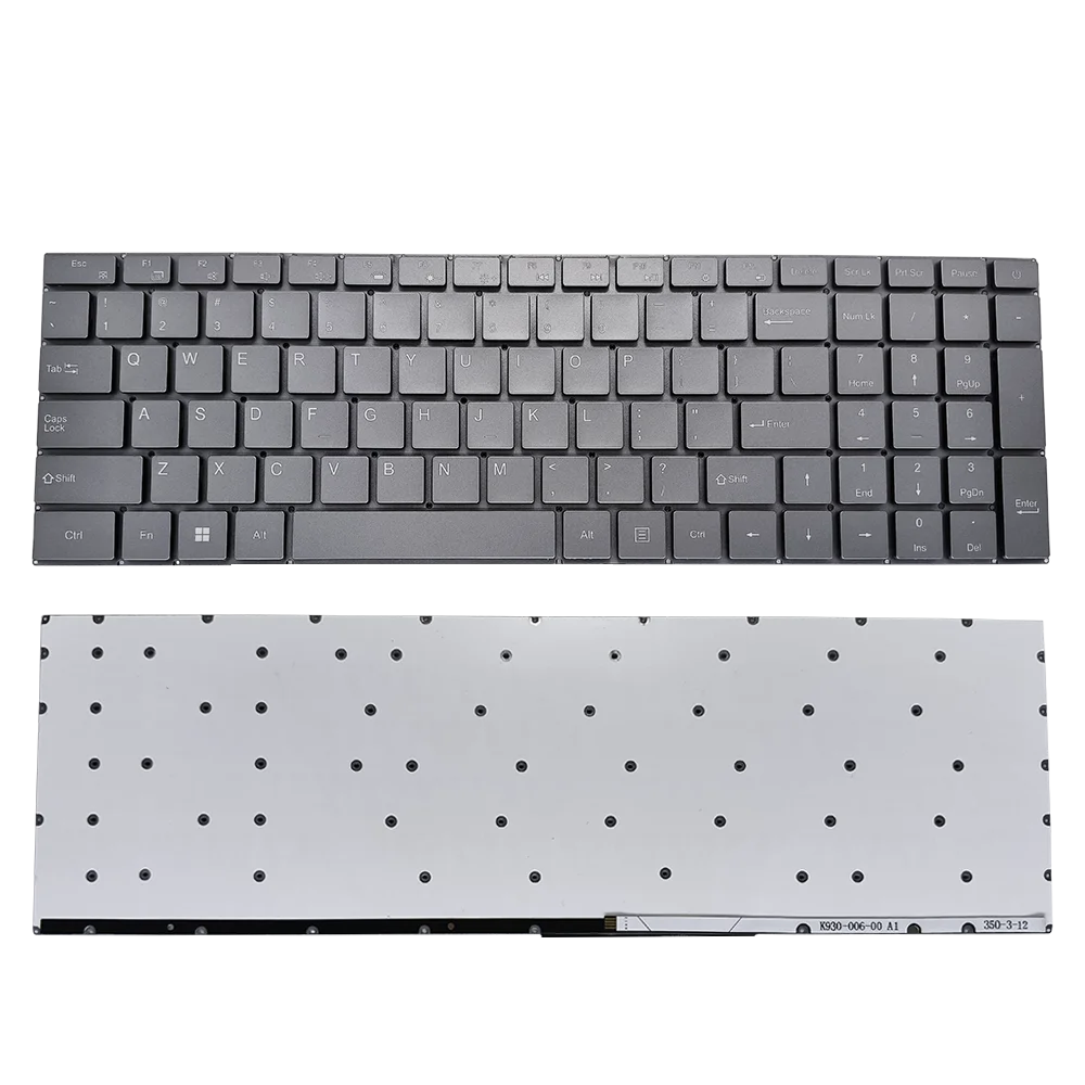 Newest US English laptop keyboard backlight For SCDY-350-3-30 YXT-91-100 silver grey English no frame keyboard with backlight images - 6