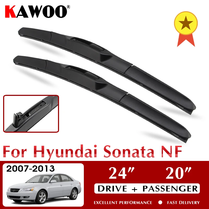 Kawoo Wiper Front Car Wiper Blade 24"+20" For Hyundai Sonata Nf 2007