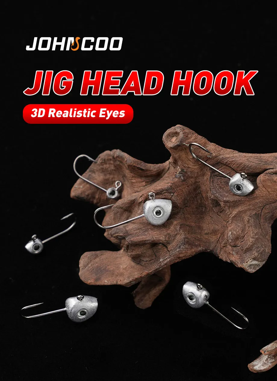 Description Picture 2 of item10pcs Mini Jig Head Hook 3D Eyes 0.5g 1g 2g 3g 4g 5g Bass Crappie Fishing Jig Hooks Soft Lure Worm Fishing Lure Hook