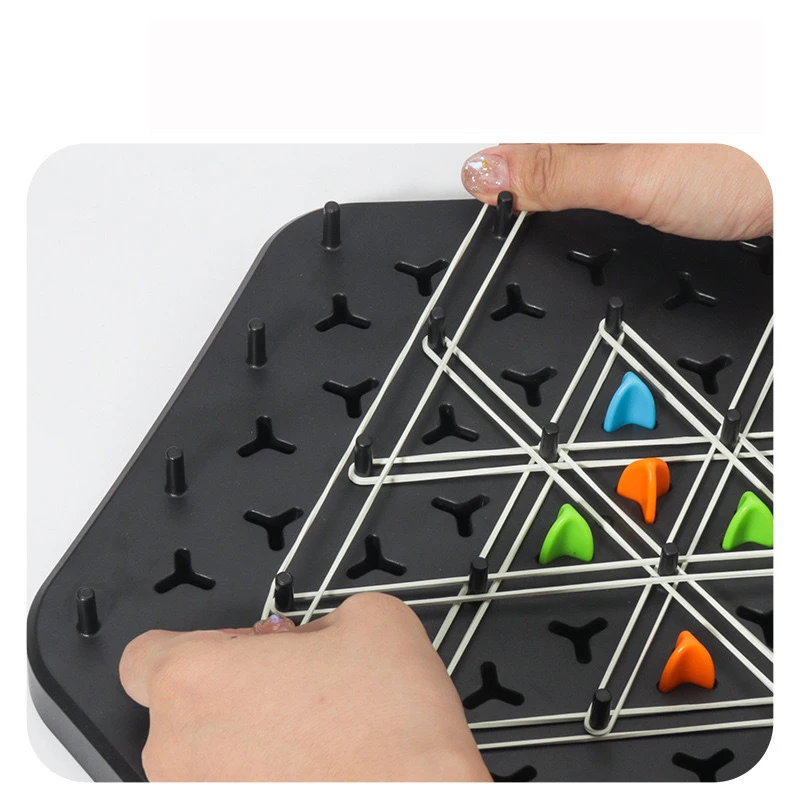 Chain Triangle Chess Game Triggle Rubber Band Game Educational Interactive Battle Set board game board game toy brain learning toys