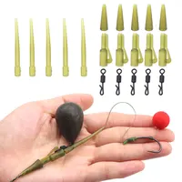 10 Set Carp Fishing Accessories Helicopter Hair Rig Tackle Kit Anti-tangle Sleeve QC Fishing Swivel Lead Clip For Fishing Tool 1