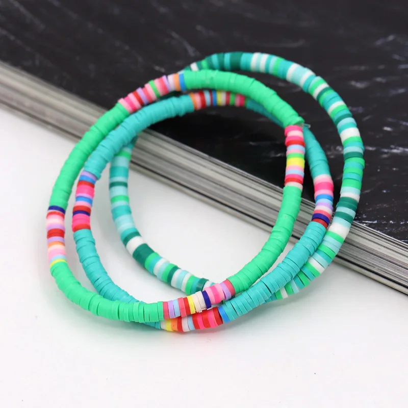 Damen-Armbänder, modische Kombination, Farbe, Polymer-Ton, Handgelenkschmuck, Boho-Armband, Geschenk für beste Freundin, Paar-Armband – Detail 16
