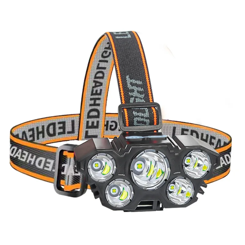 USB Rechargeable Headlamp Portable 7LED Headlamp Built-in Battery Flashlight Portable Sailor with Lighting Marine Accessories