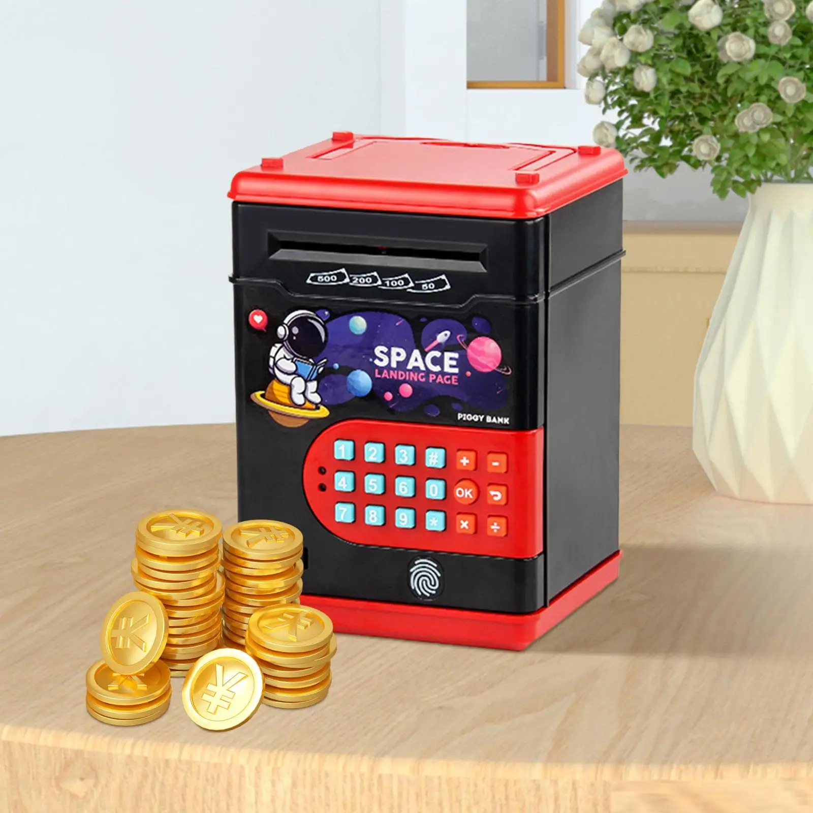 Auto Scroll Money Saving Box Toy ATM Machine Electronic Saving Bank for Age 3+ Boys Kids Girls Holiday Gifts