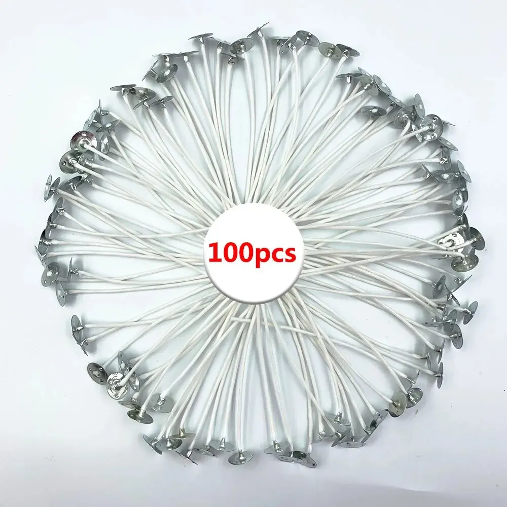 100Pcs/set Candle Wicks Smokeless Wax Pure Paraffin Core 2.5/9/15/20cm DIY Candle Making Pre-waxed Wicks For Party Supplies candle wicks candle wick