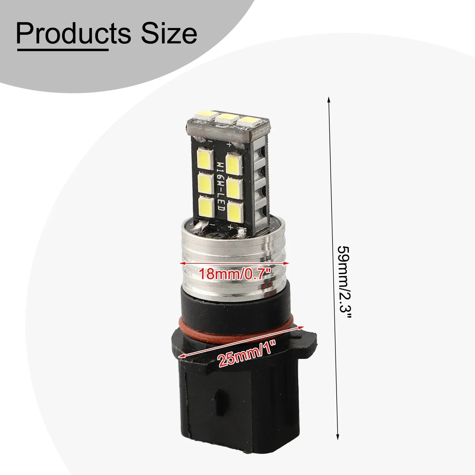 2pcs Canbus P13W LED Bulbs 2835 15LED Fog Lamp Daytime Running Light Fog Bulb 12V DC 6000K White Signal Lamp Car Accessories led light led bulb led fog light fog and headlight bulbs