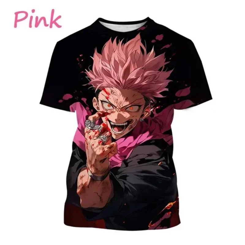 New Gojo Satoru and Itadoru Yuji 3D Print T-shirt Boy Causal Jujutsu Kaiju Graphic T Shirt Harajuku Street Tops Tees Clothing 4