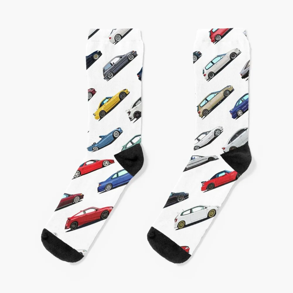 

Hondas All Over Socks designer warm winter colored Novelties Socks Men Women's