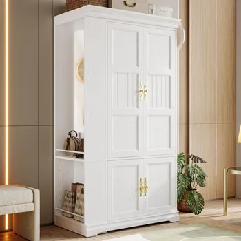 70" Wooden Freestanding Wardrobe 1