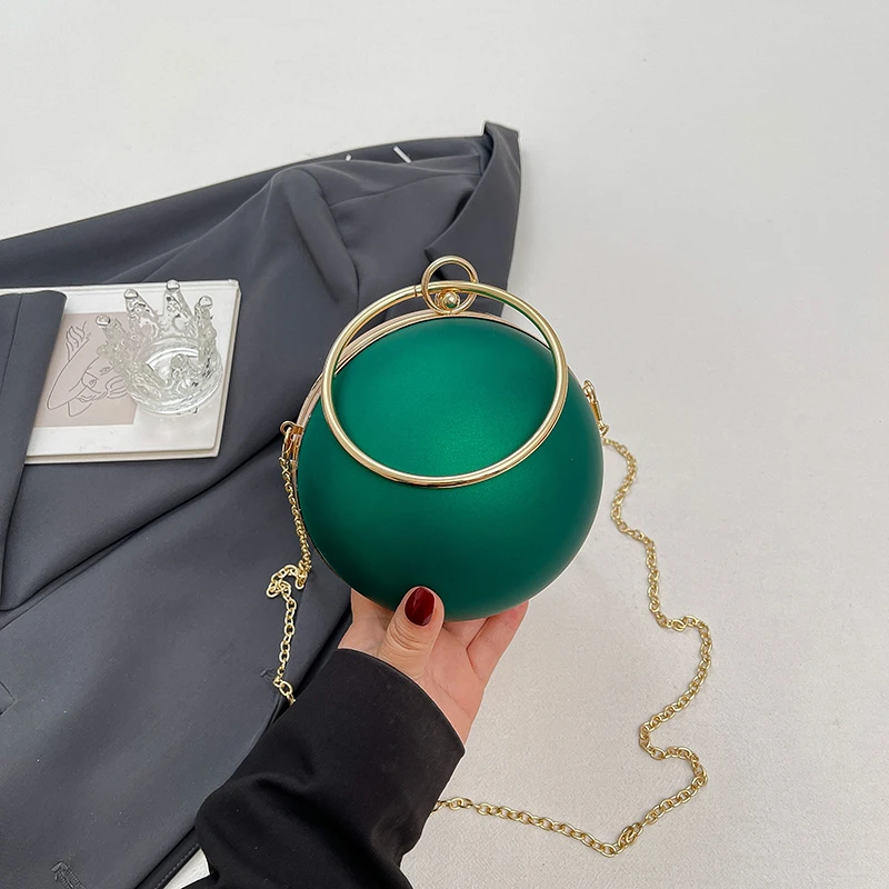 green evening bag