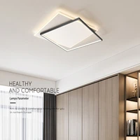 Lumière de chambre carrée ultra-mince, design d'art minimaliste moderne, haut de gamme, lumière de chambre européenne, luxe créatif 2