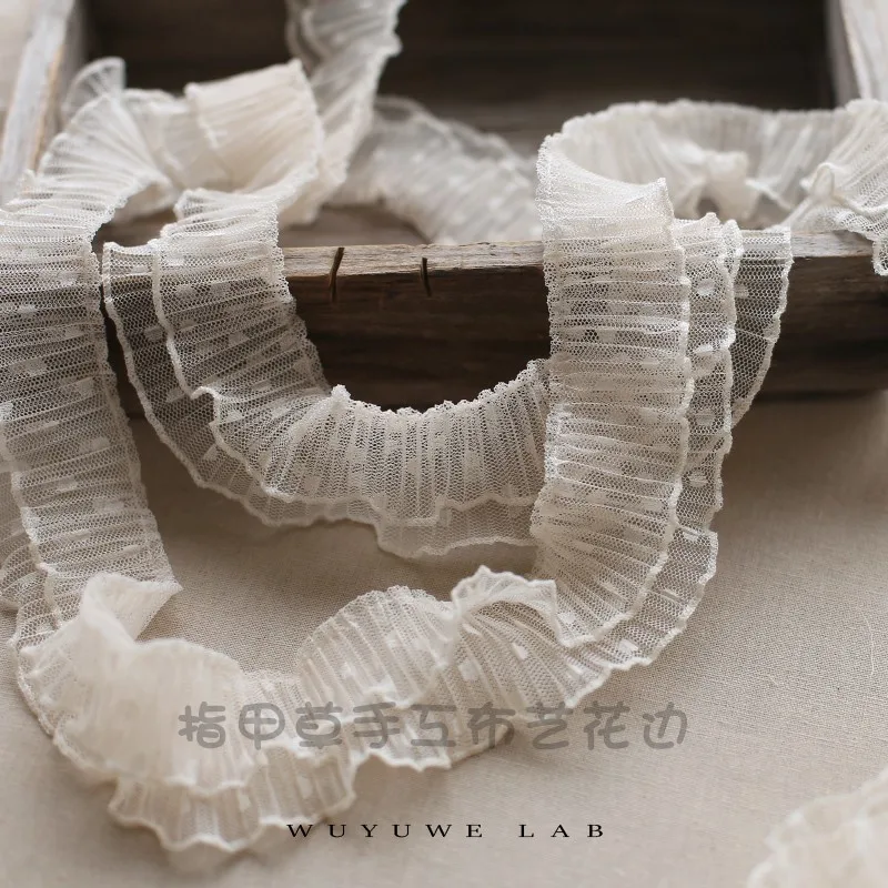 Lace Ribbon Lace Fabric Lace Sewing Accessories Lace Sewing Supplies Lace Accessories Lace Garment Accessories Clothing Craft Accessories Tassel Trim Lace 2M Pleated Tulle Lace Fabric 5cm Dot Lace Trims Applique Collar Ribbon Sewing Guipure Craft Supplies Laces Flowers dentelle