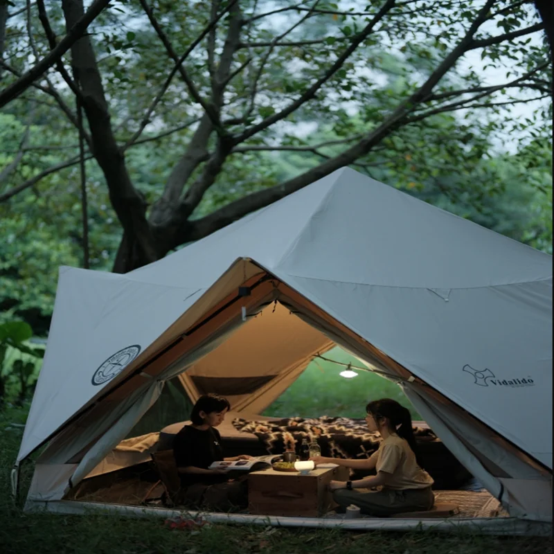 Vidalido Star Moon Pavilion Outdoor Camping Tent Exquisite Retro Luxury Sentiment Ridge Hut Family Team Party Car SUV Park Tent