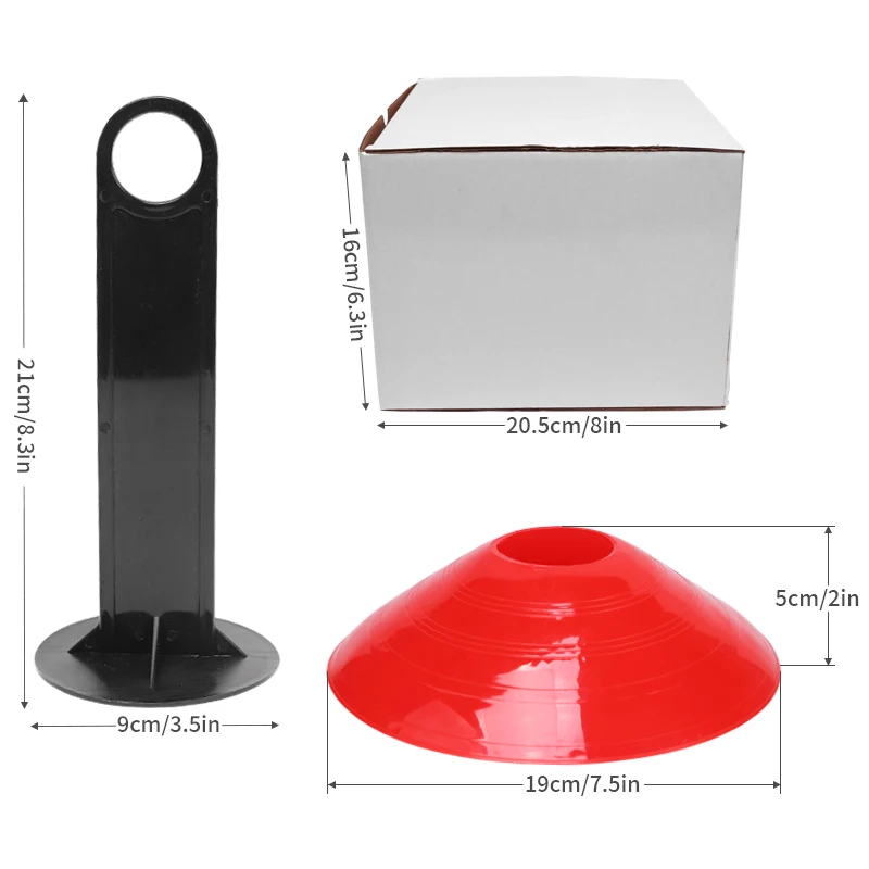 50 PCS Football training emblem disc circular mouth emblem disc road marking obstacle agile training cone small obstacle