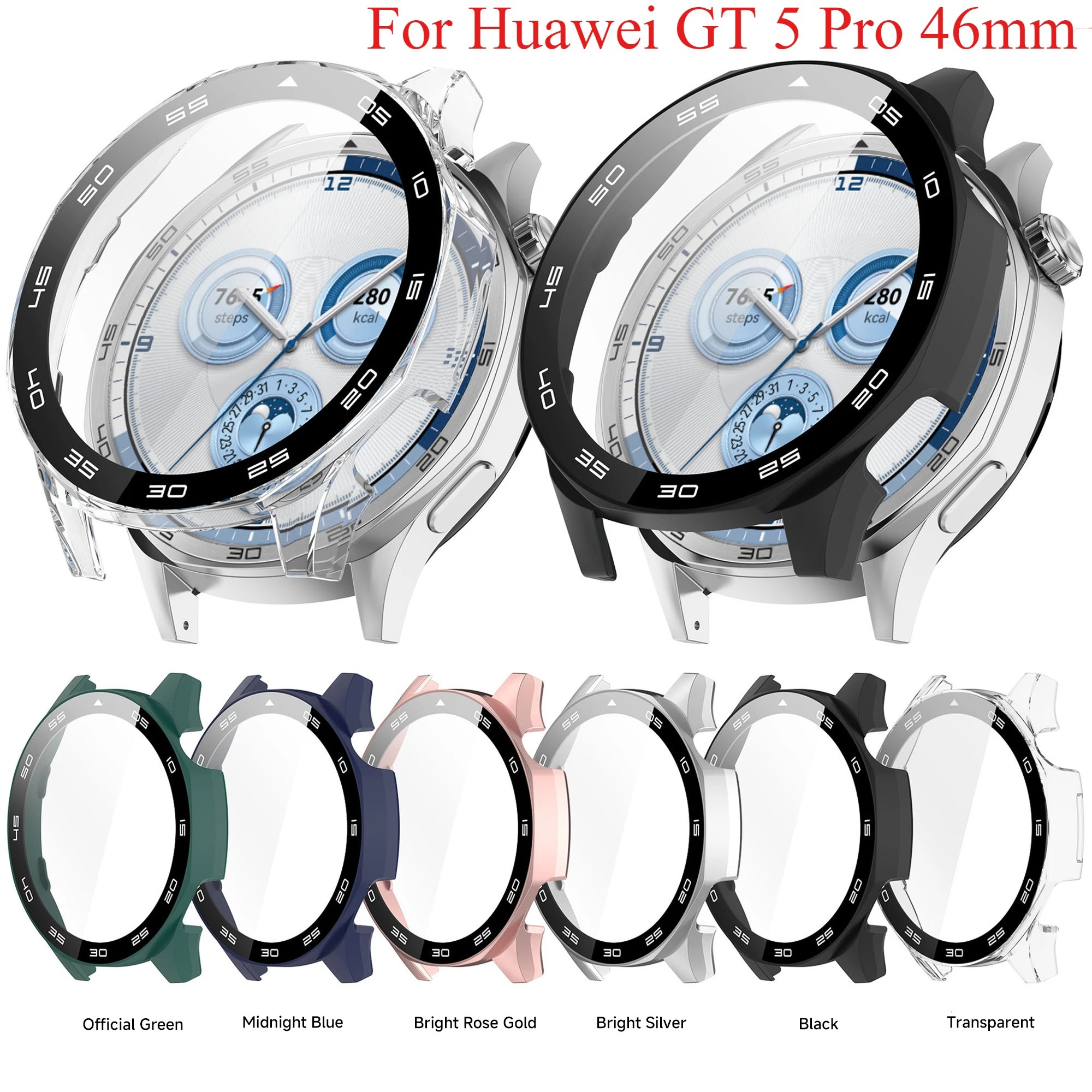 Full-Coverage Anti-Scratch Watch Case with Tempered Film