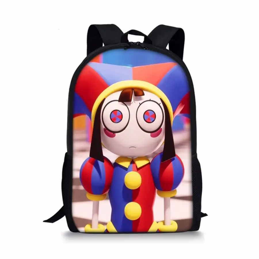 The Amazing Digital Circus Backpack Creative Cartoon Jax Pomni Anime Game School Bag Set Large-Capacity Laptop Mochila Kids Bag