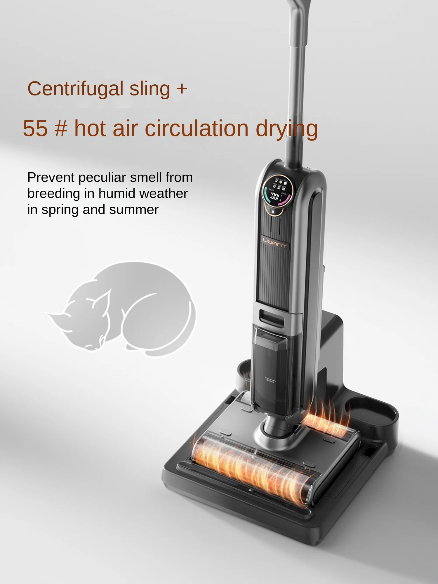 UWANT X100pro double roll scrubbing machine sweep suction drag integrated household wireless intelligent cordless vacuum cleaner 4
