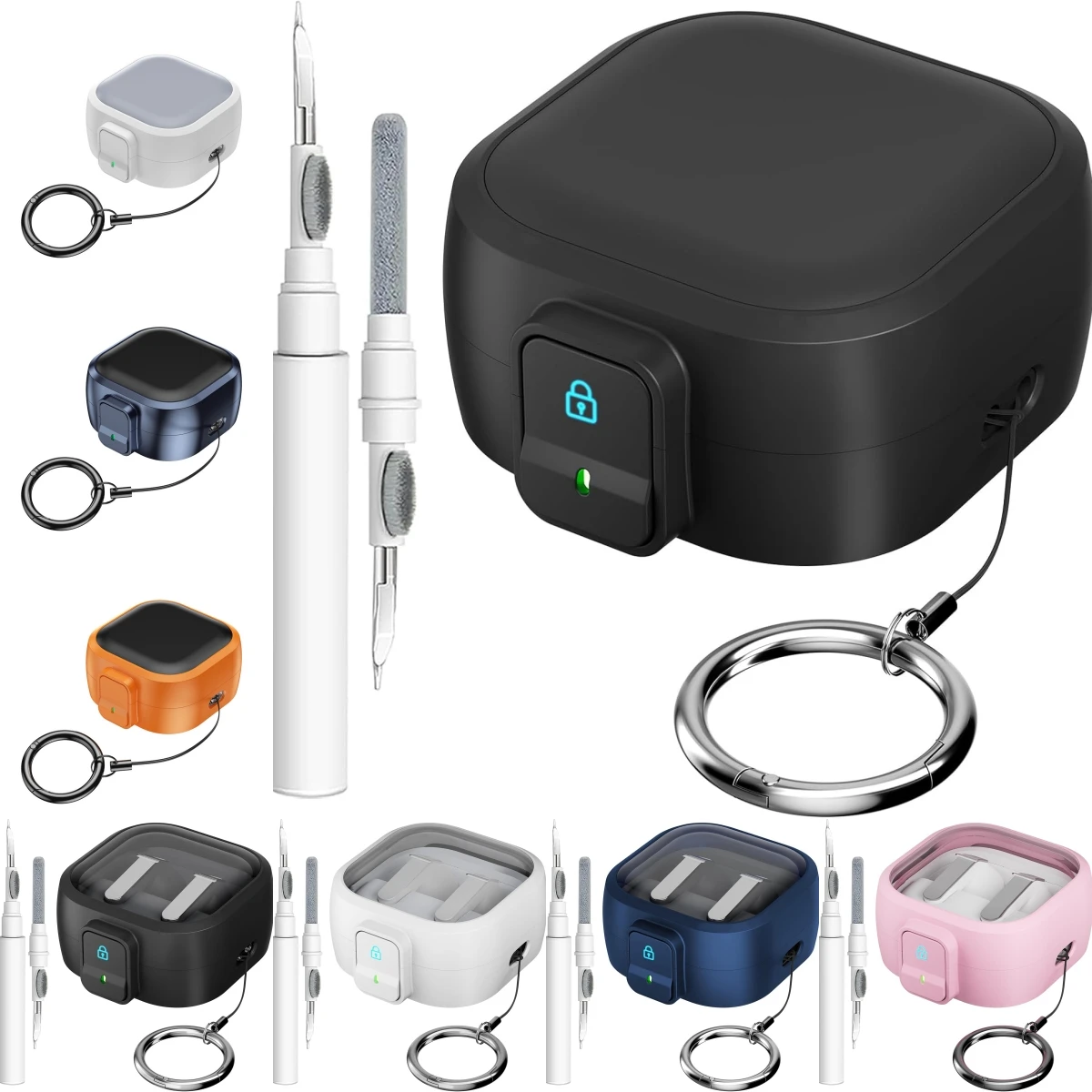Luxurious Shockproof Earphone Case with Safety Lock