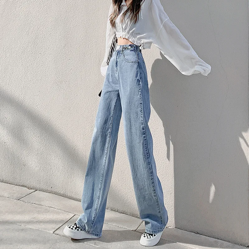 Women Ins Long Straight Jeans 2022 New Female Graffiti Cotton Denim Pants  Slim High Waist Full Length Trousers - Jeans - AliExpress