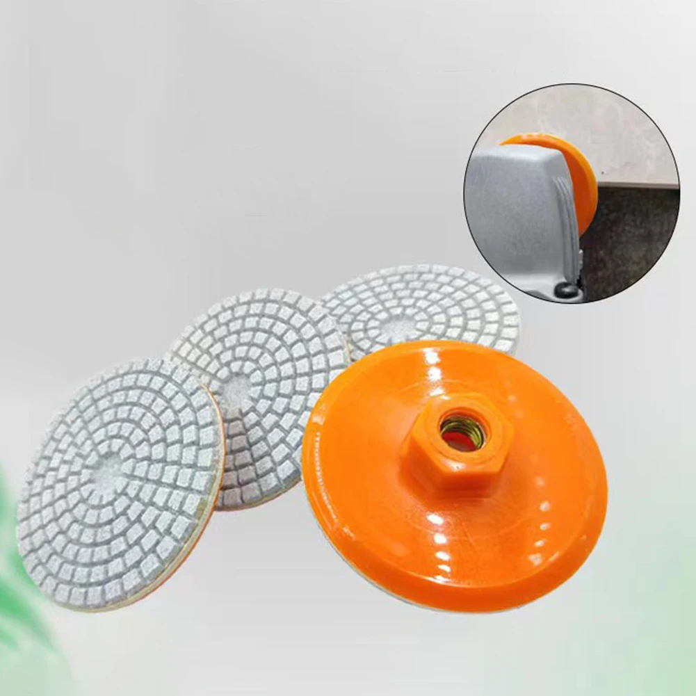 80mm 3 Inch Polishing Pad M10 Diamond Wet Dry Buff Disc Flexible Grinding Discs Polish Pad for Granite Stone Concrete Marble