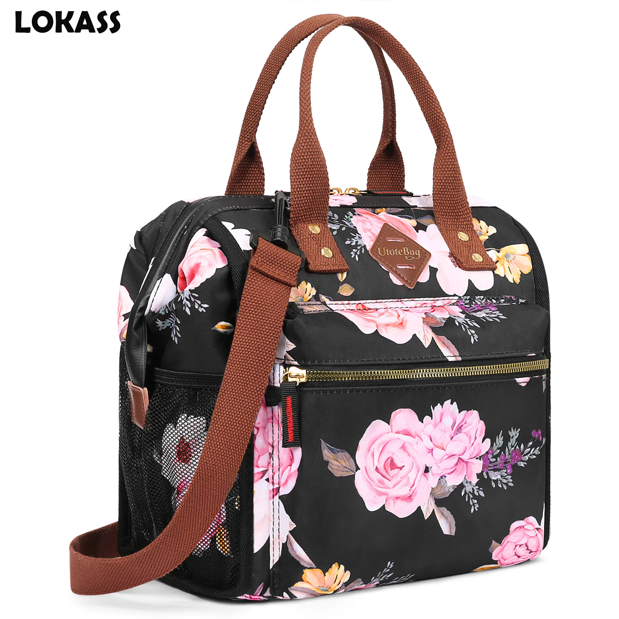 lokass lunch bag women insulated lunch box water resistant lunch tote thermal lunch cooler soft liner lunch bags for girls lady LOKASS Lunch Bag Women Insulated Lunch Box Water-resistant Lunch Tote Thermal Lunch Cooler Soft Liner Lunch Bags for Girls Lady